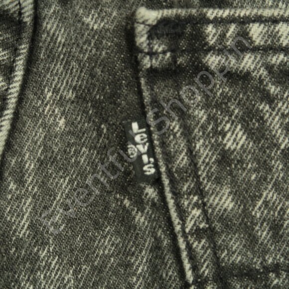 Vintage Levis 705 Jeans Womens 28 Black Acid Wash Student Straight Fit Punk 80s - Picture 7 of 8